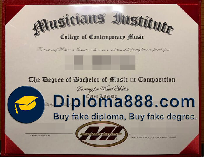 buy fake Musicians Institute degree