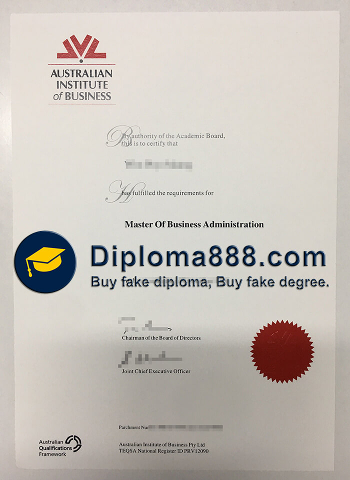 buy fake Australian Institute of Business diploma