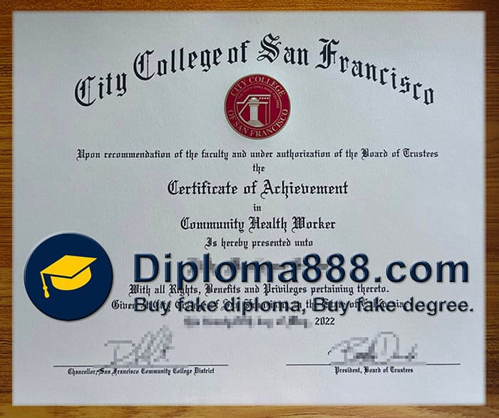 buy fake City College of San Francisco degree