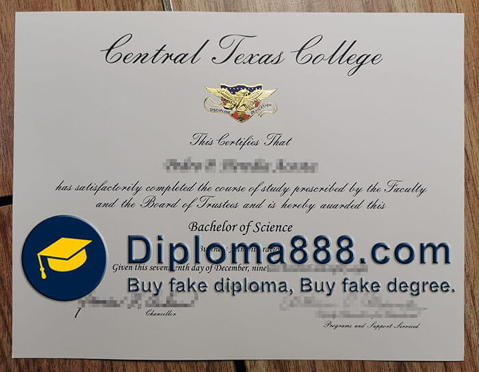 buy fake Central Texas College degree