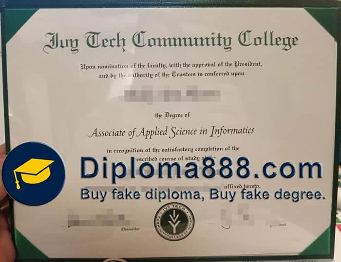 The steps to order fake Ivy Tech Community College diploma