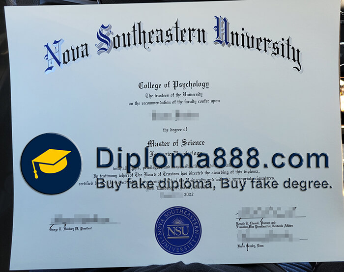 make the Nova Southeastern University diploma