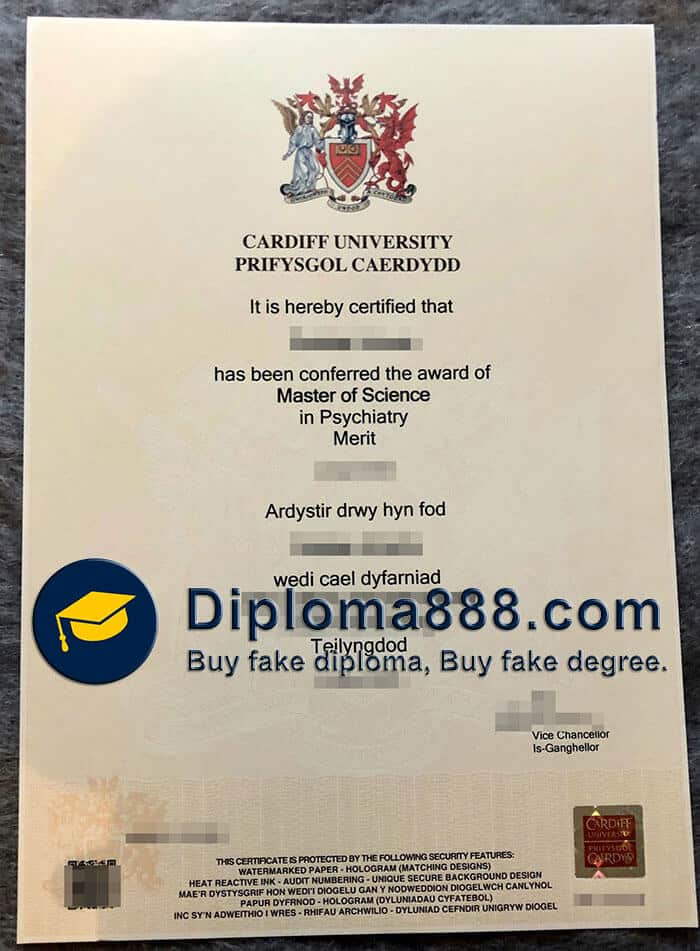 buy fake Cardiff University degree