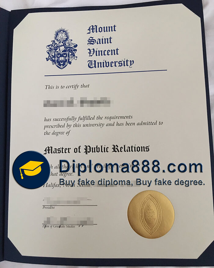 buy fake Mount Saint Vincent University degree