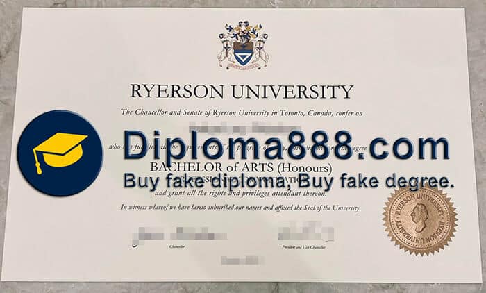 buy fake Ryerson University degree