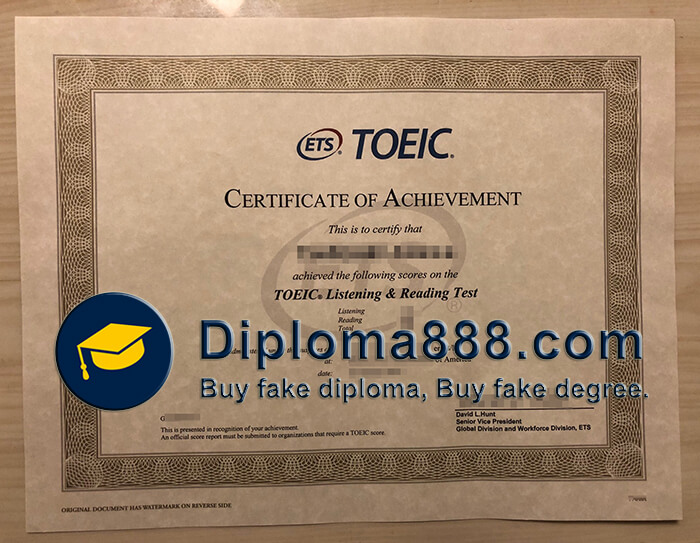 buy fake TOEIC certificate in American