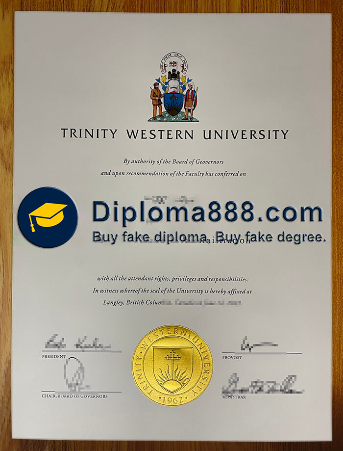 buy fake Trinity Western University degree