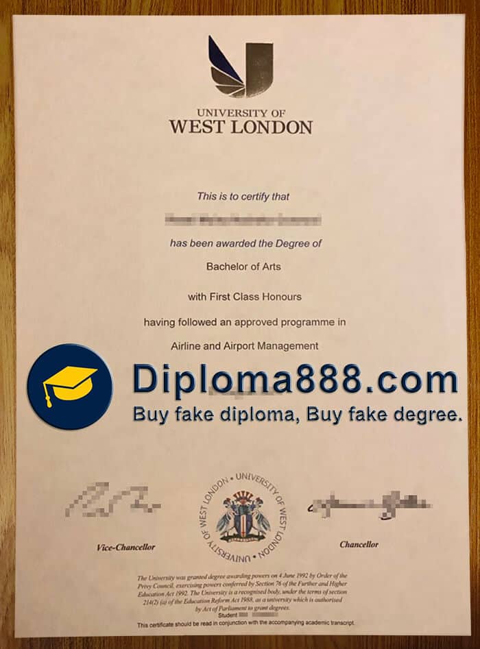 buy fake University of West London degree