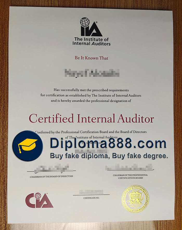 buy fake Certified Internal Auditor certificate