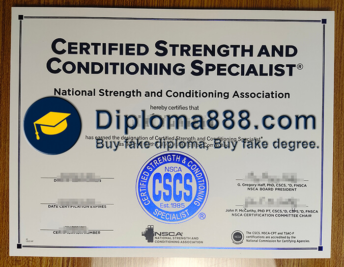 buy fake Certified Strength and Conditioning Specialist certificate, buy CSCS certificate