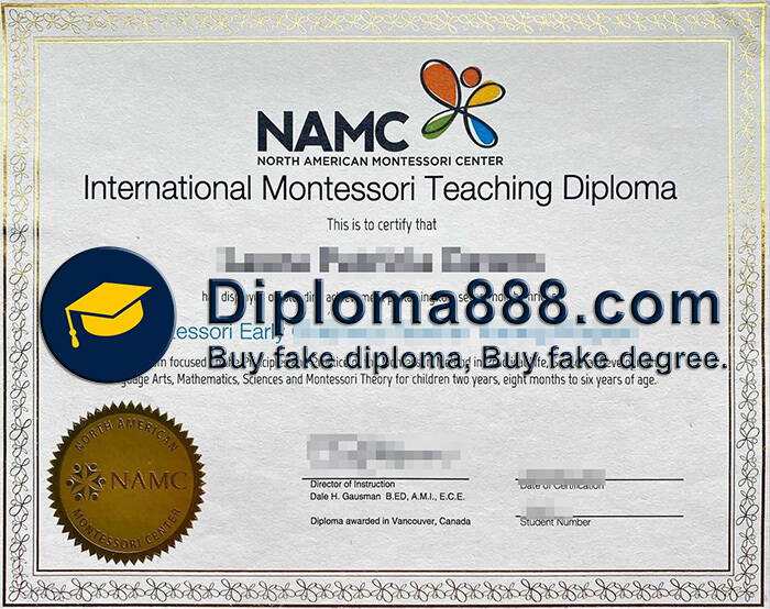 buy fake International Montessori Teaching Diploma in NAMC