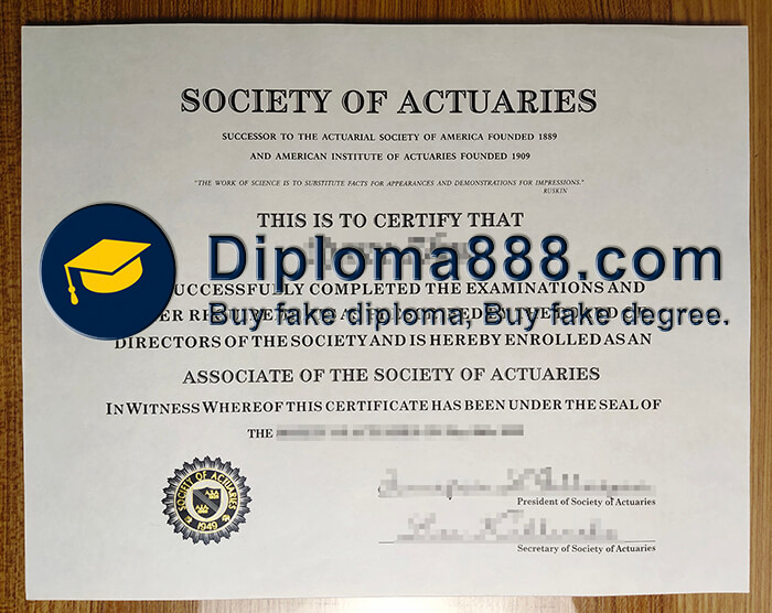 order fake Society of Actuaries certificate online