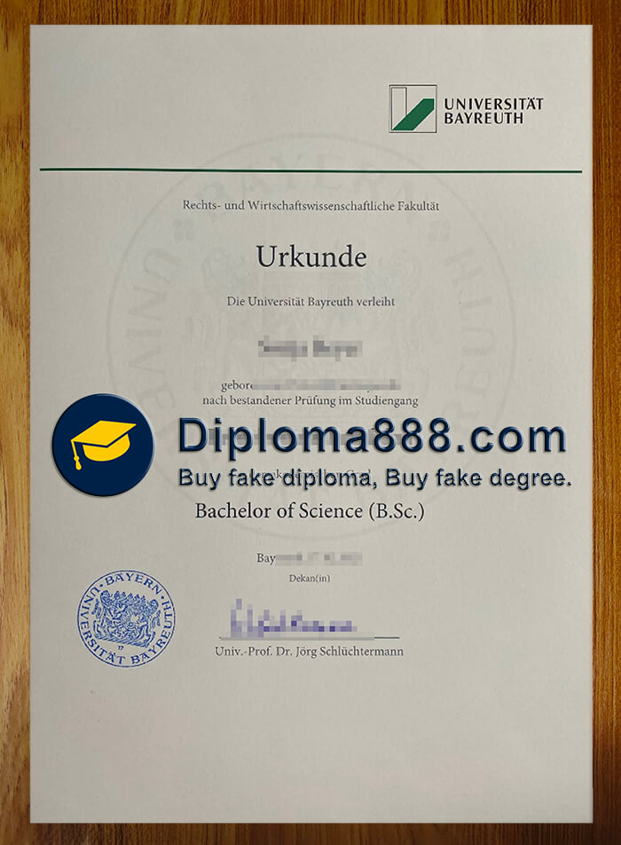 buy fake University of Bayreuth degree