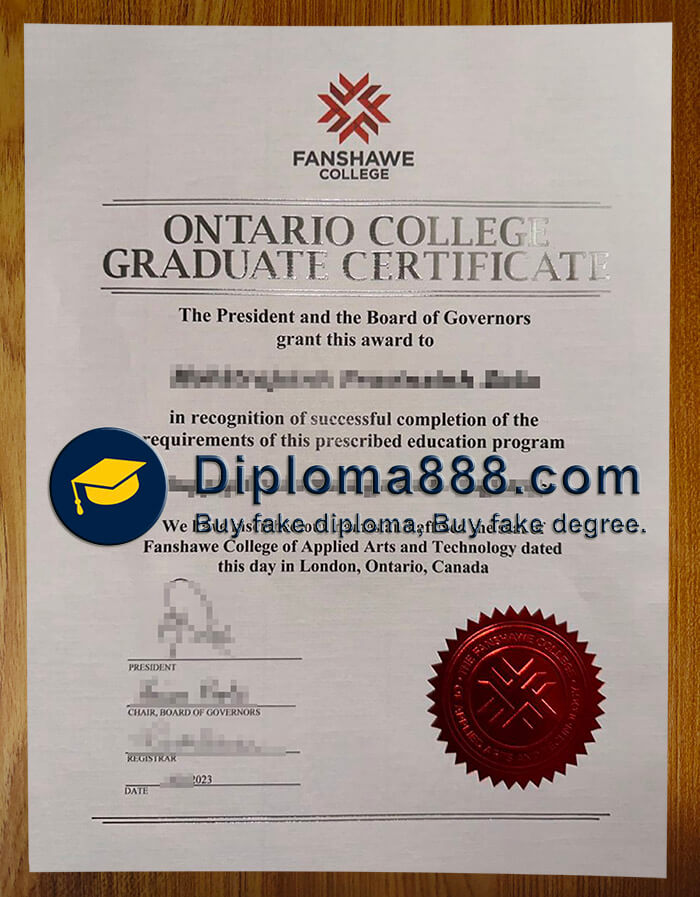 buy fake Fanshawe College degree