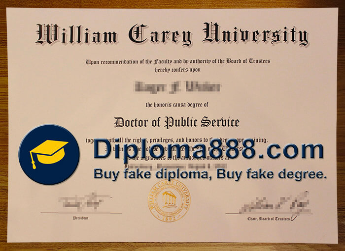 buy fake William Carey University degree, fake WCU certificate