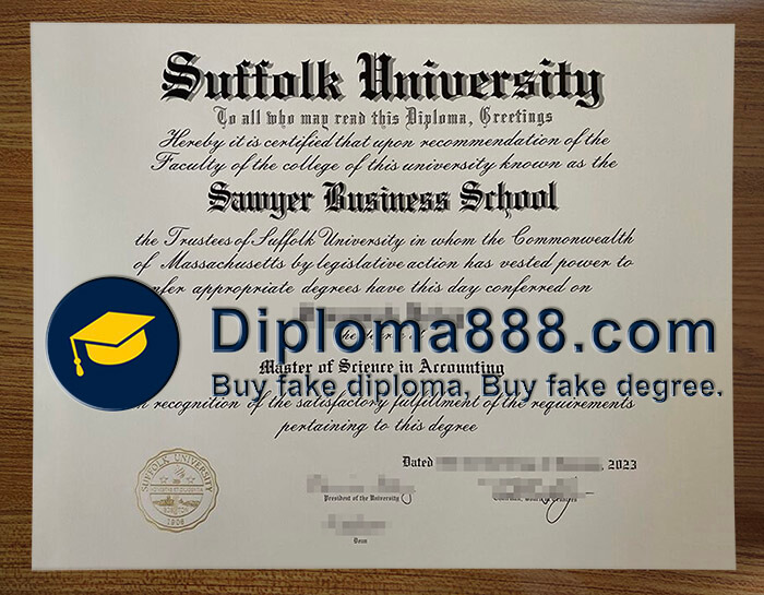 buy fake Suffolk University degree