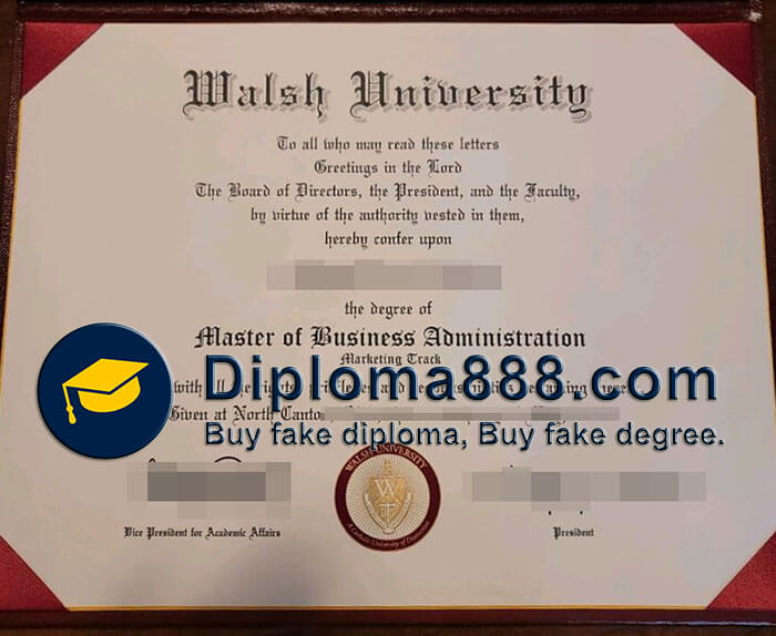 buy fake Walsh University degree