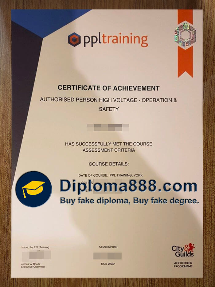 Would like to order a fake City Guilds PPL Training certificate.