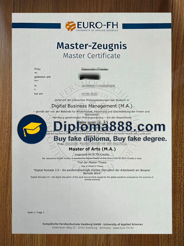 buy fake Euro-FH University of Applied Sciences degree