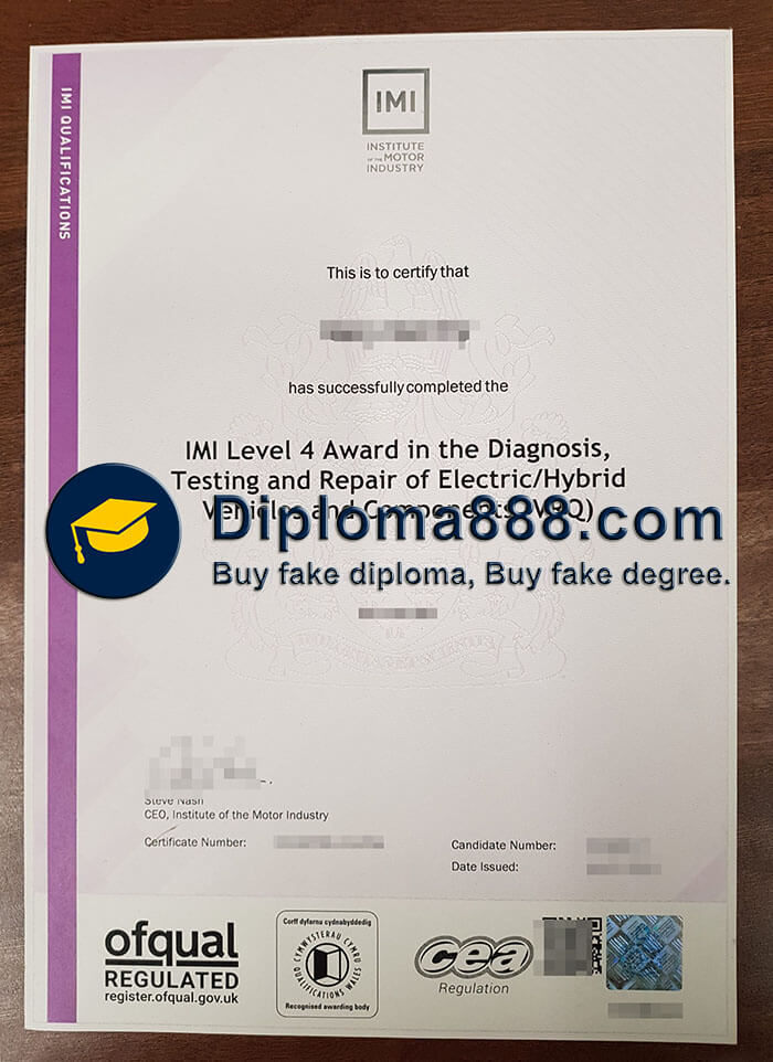 buy fake IMI Level 4 Award certificate