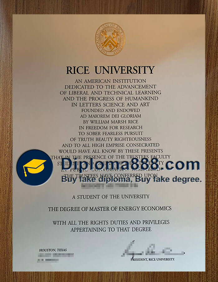 I Would lke to order a fake Rice University degree online