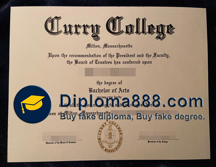 fake Curry College degree