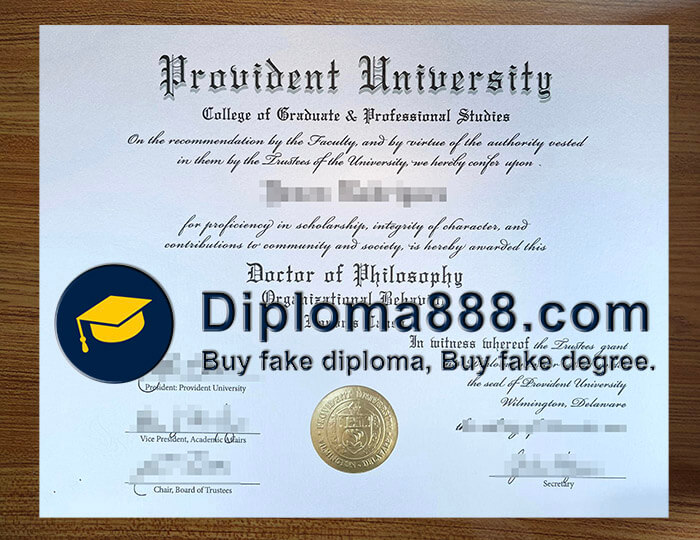 buy fake Provident University degree