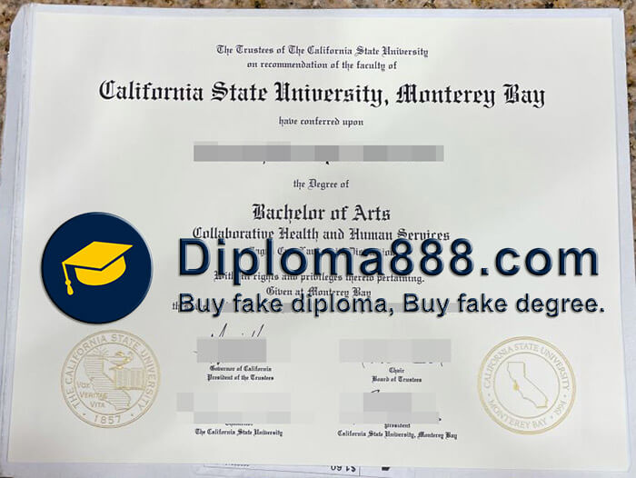 fake California State University Monterey Bay degree