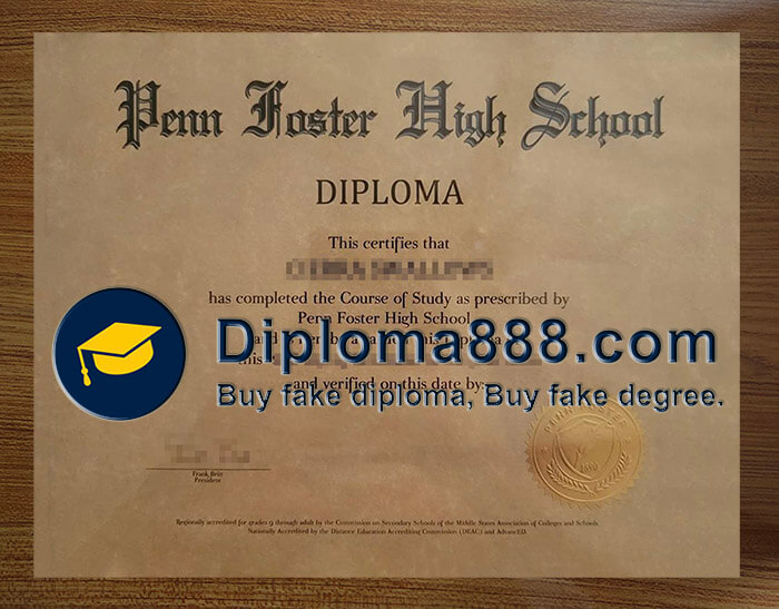 buy fake Penn Foster High School diploma