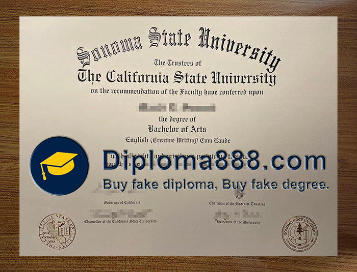 fake Sonoma State University degree