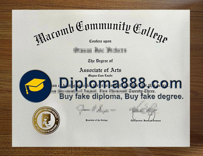 buy fake Macomb Community College degree
