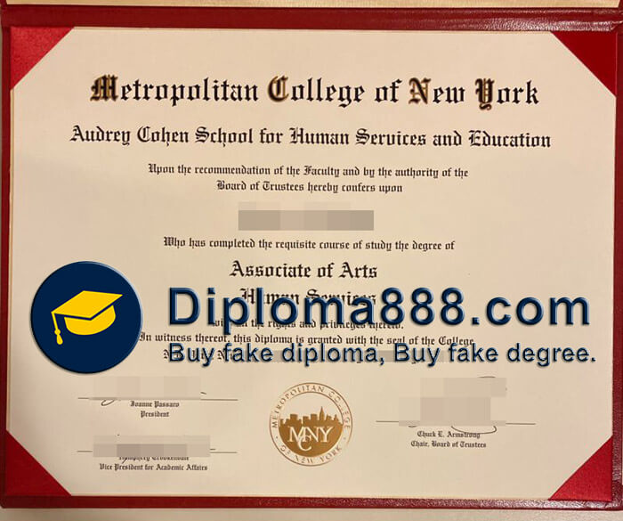 buy fake Metropolitan College of New York degree