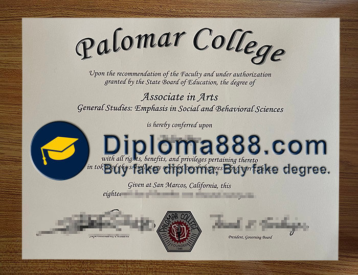 Get a fake Palomar College transcript