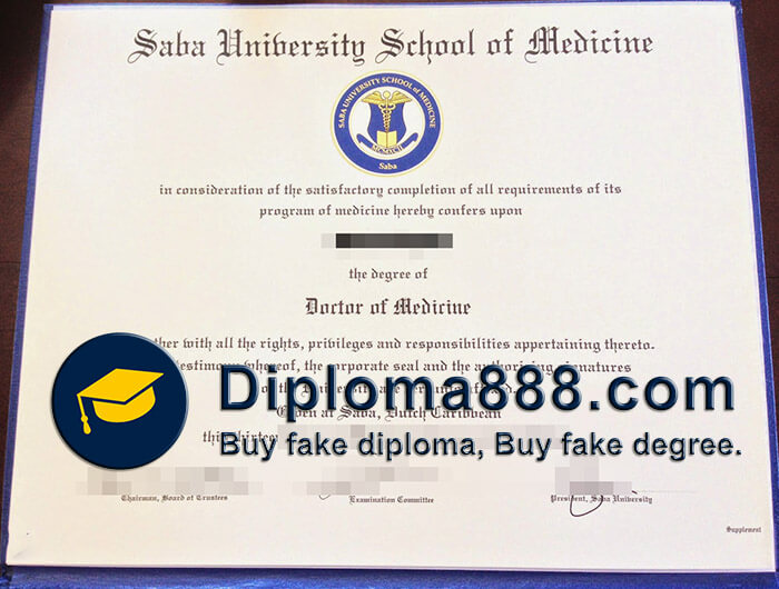 buy fake Saba University School of Medicine degree