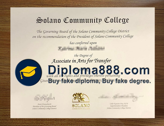 buy fake Solano Community College diploma