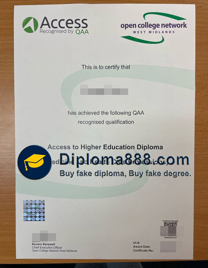 buy Open College network West Midlands diploma