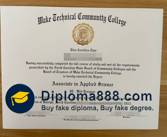 buy fake Wake Technical Community College degree