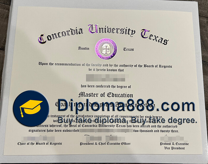 buy fake Concordia University Texas degree