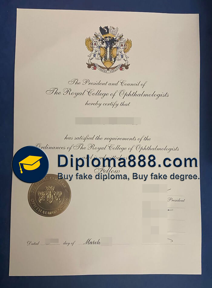 buy fake Royal College of Ophthalmologists certificate