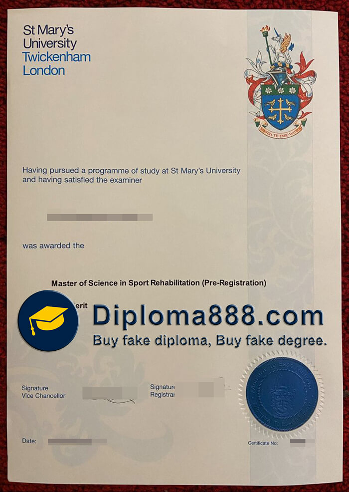 Get a fake St Mary's University Twickenham London degree