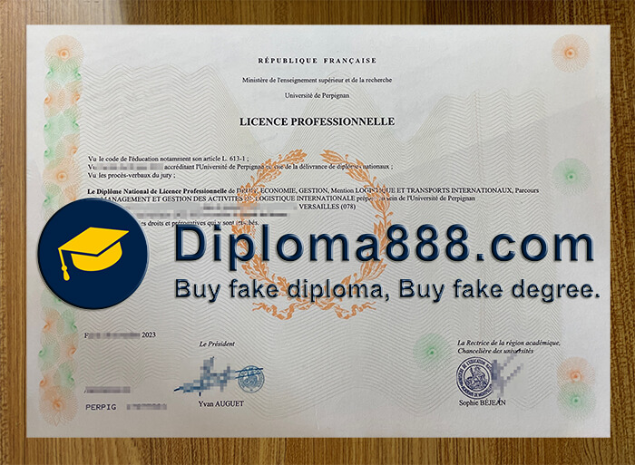 buy fake Université de Perpignan diploma