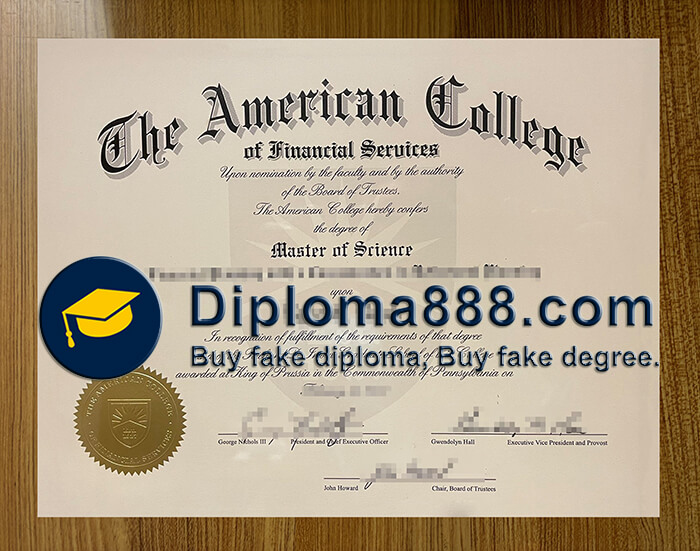 buy American College of Financial Services degree