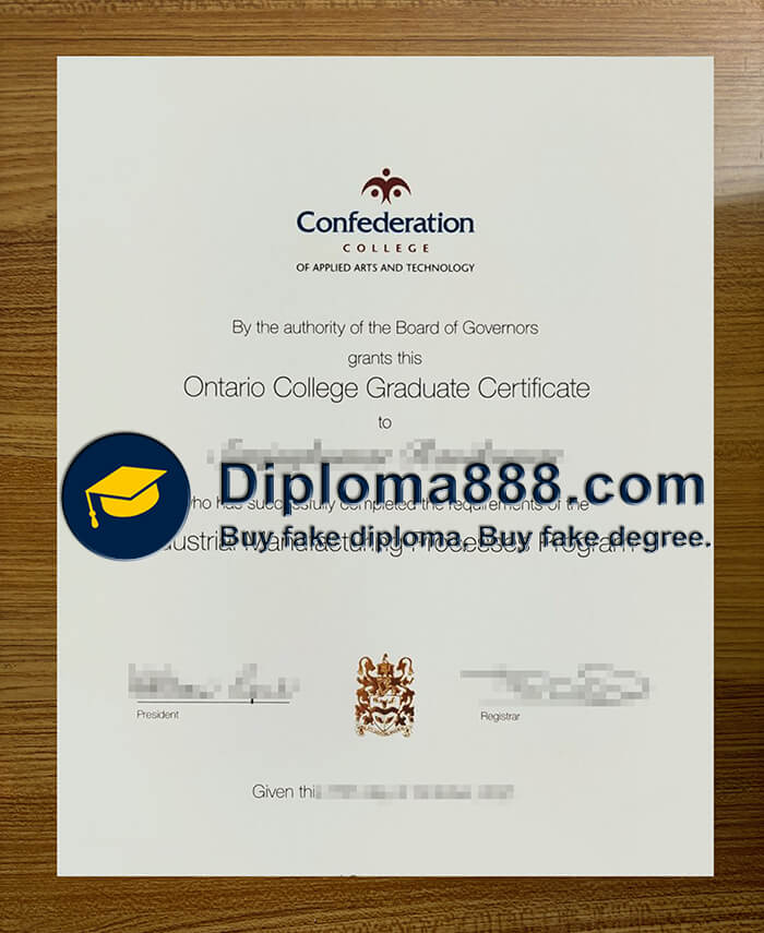 Confederation College certificate