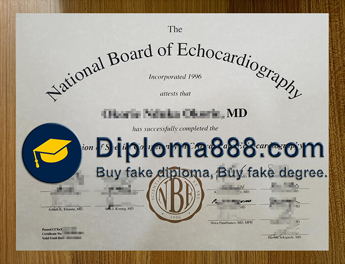 National Board of Echocardiography certificate