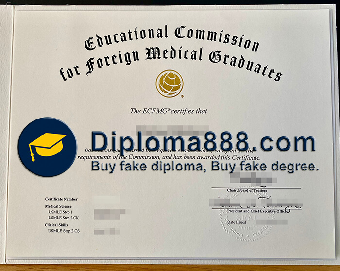 Educational Commission for Foreign Medical Graduates certificate