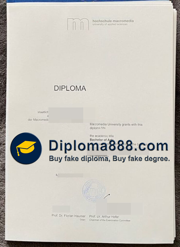 Hochschule Macromedia diploma