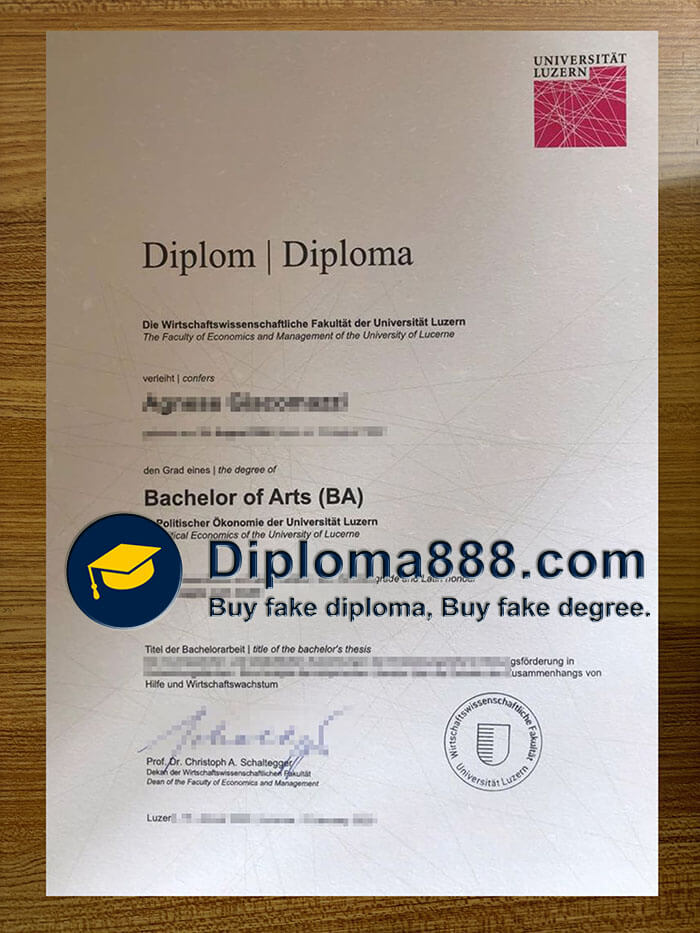 Universität Luzern diploma