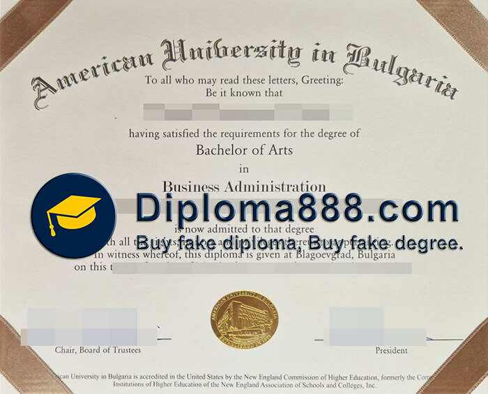 American University in Bulgaria degree