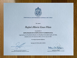 Create a Pontificia Universidad Católica de Chile diploma.