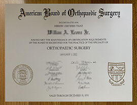 Obtain American Board of Orthopaedic Surgery certificate.